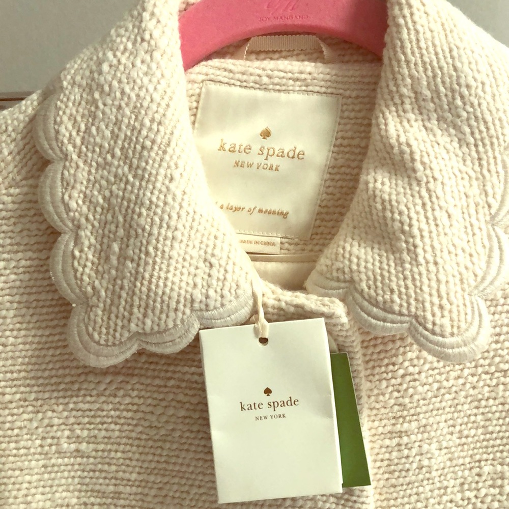 BEIGE KATE SPADE LONG COAT WITH TAGS NEVER WORN